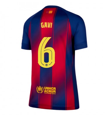 Lacne Ženy Futbalové dres Barcelona Paez Gavi #6 2025-26 Krátky Rukáv - Domáci